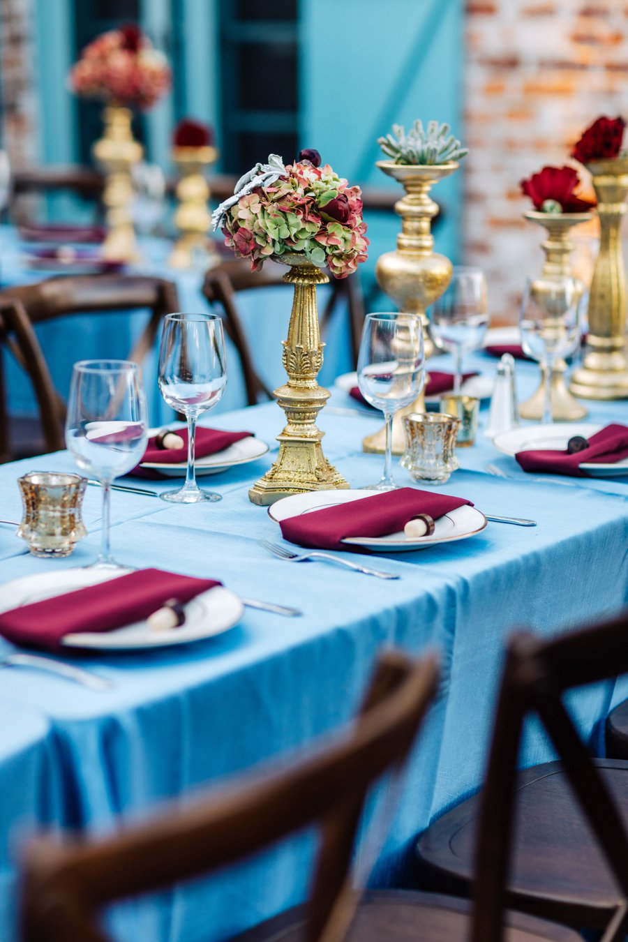 An Elegant Deep Red and Blue Central Florida Wedding via TheELD.com