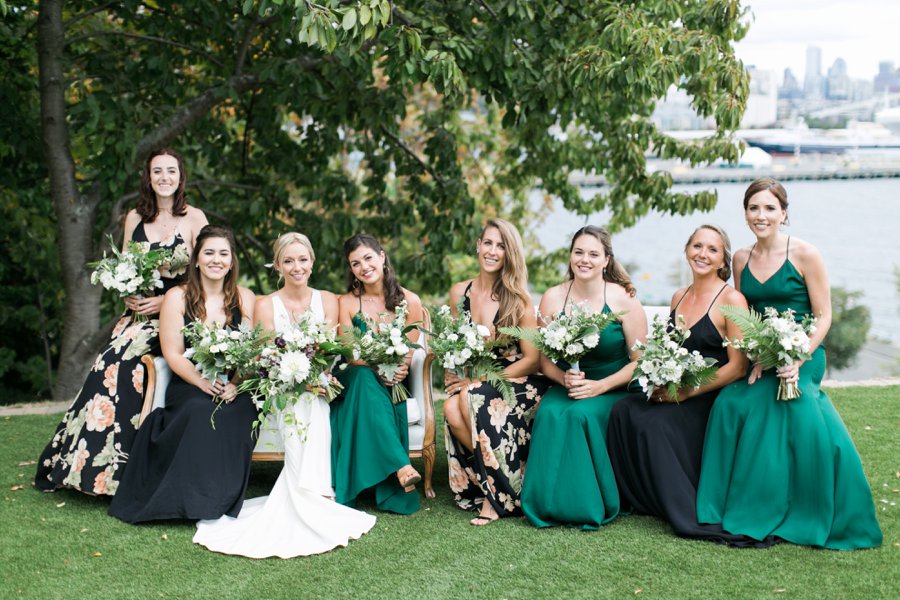 Green and White Classic Organic Seattle Wedding via TheELD.com