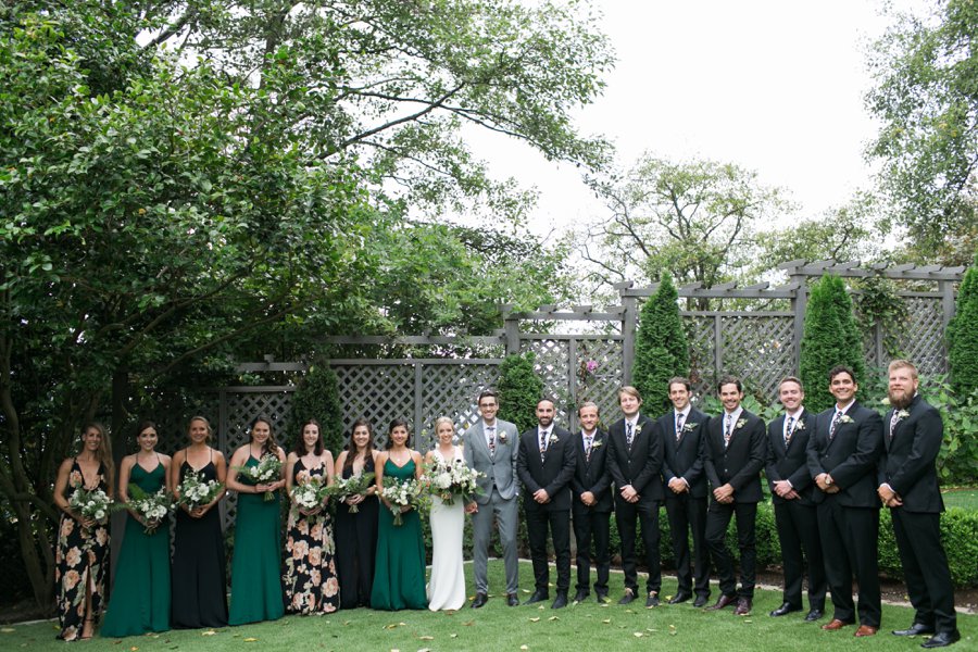 Green and White Classic Organic Seattle Wedding via TheELD.com