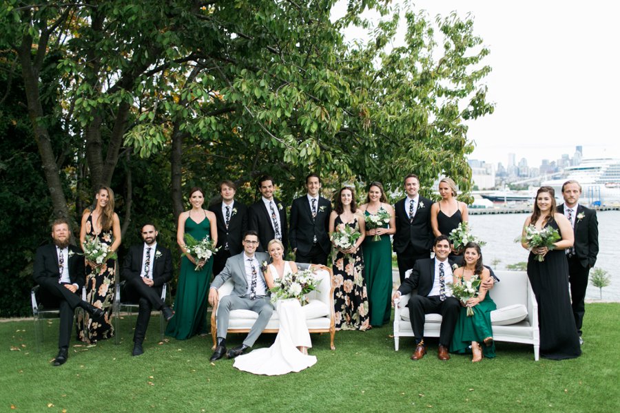 Green and White Classic Organic Seattle Wedding via TheELD.com