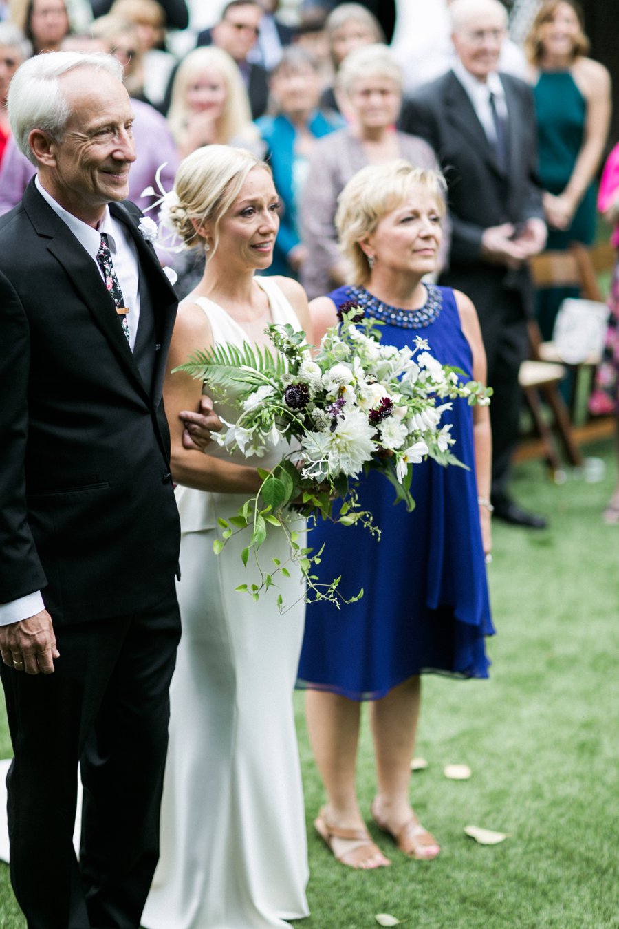 Green and White Classic Organic Seattle Wedding via TheELD.com