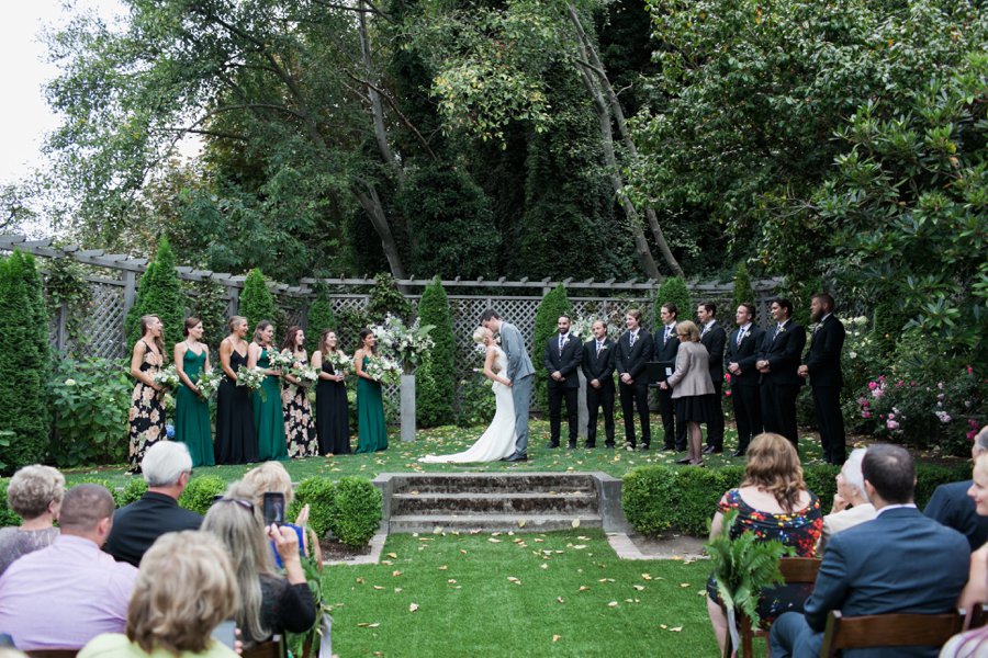 Green and White Classic Organic Seattle Wedding via TheELD.com