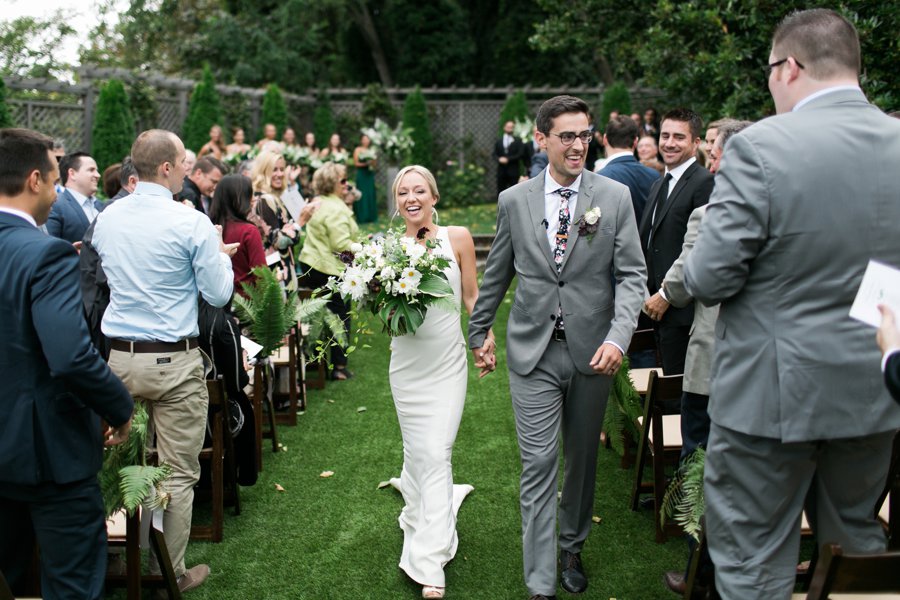 Green and White Classic Organic Seattle Wedding via TheELD.com