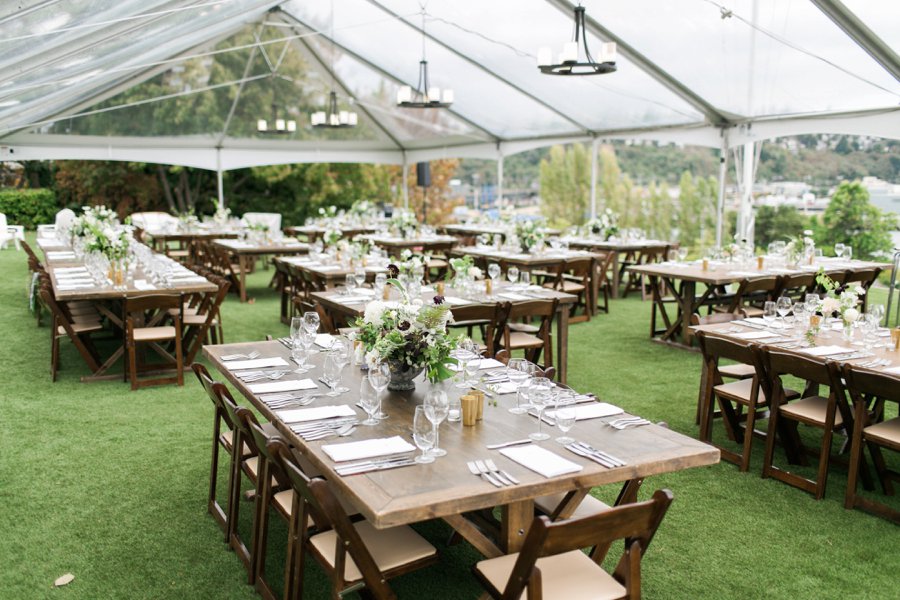 Green and White Classic Organic Seattle Wedding via TheELD.com