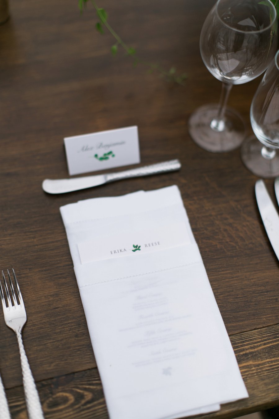 Green and White Classic Organic Seattle Wedding via TheELD.com