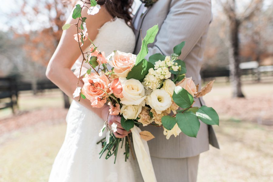 Elegant Peach and White Wedding Ideas via TheELD.com