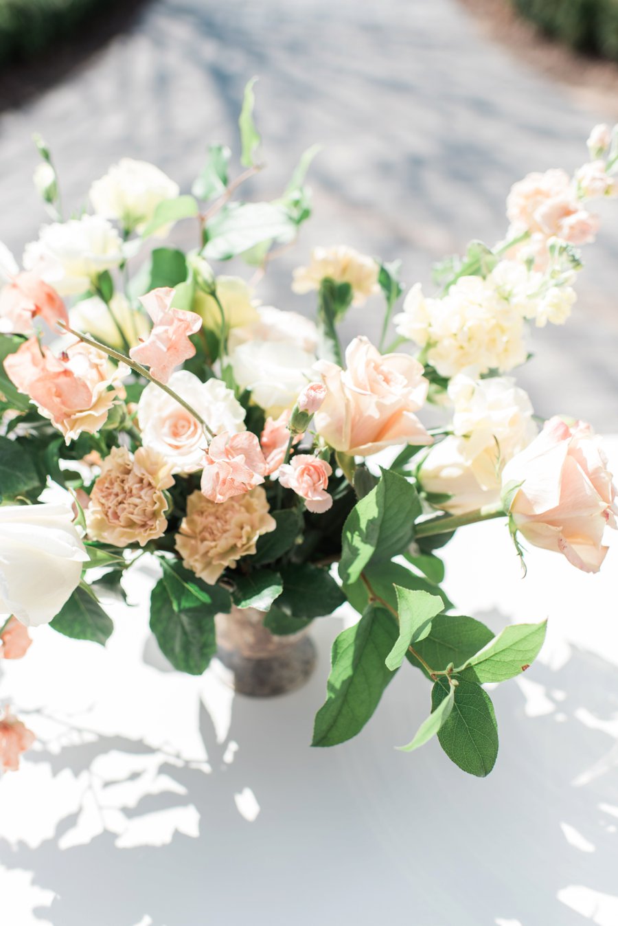 Elegant Peach and White Wedding Ideas via TheELD.com