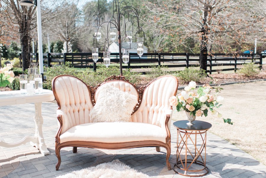 Elegant Peach and White Wedding Ideas via TheELD.com