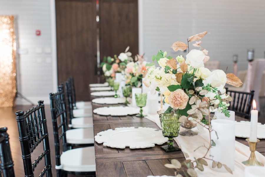 Elegant Peach and White Wedding Ideas via TheELD.com