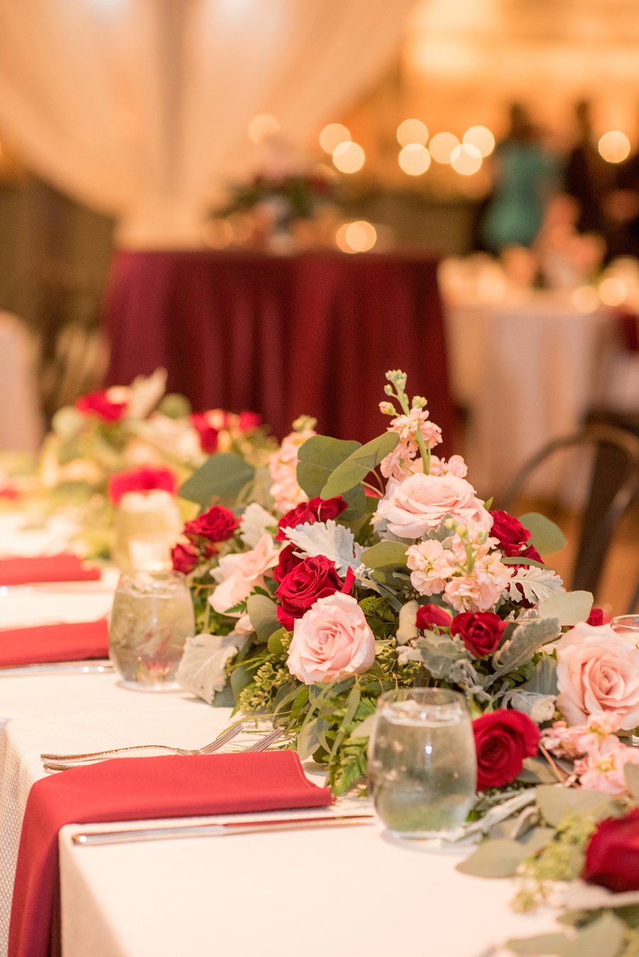 A Southern Pink & Red North Carolina Wedding via TheELD.com