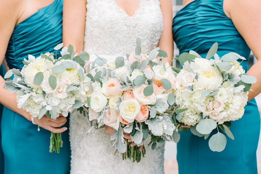 A White and Teal Southern Charleston Wedding via TheELD.com