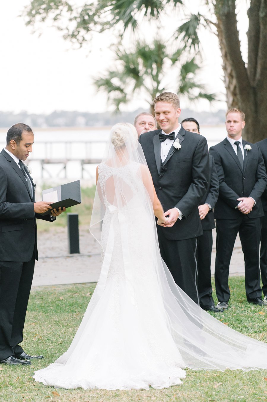 A White and Teal Southern Charleston Wedding via TheELD.com