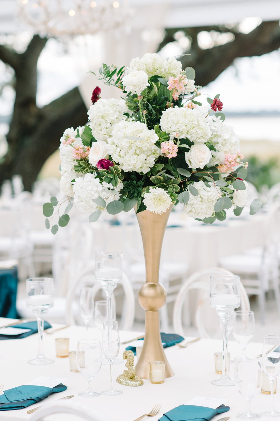 A White and Teal Southern Charleston Wedding via TheELD.com