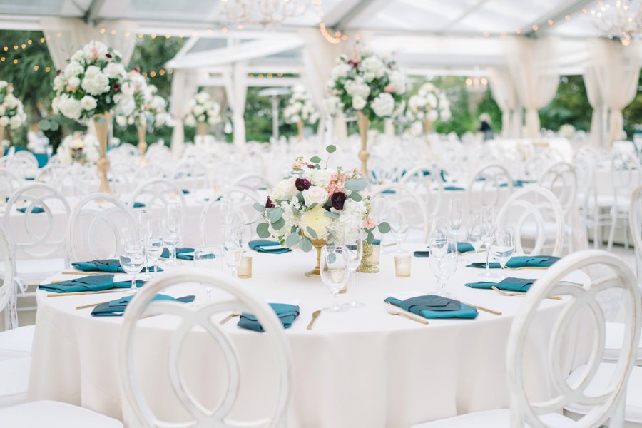 A White and Teal Southern Charleston Wedding via TheELD.com