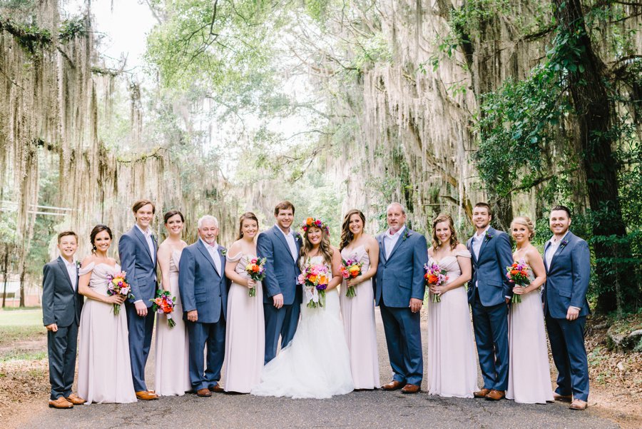 A Colorful Plantation Style Alabama Wedding via TheELD.com