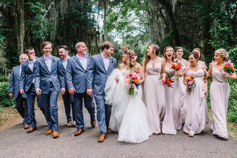 A Colorful Plantation Style Alabama Wedding via TheELD.com