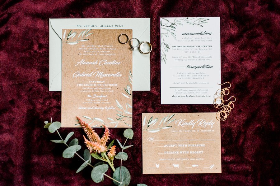 Berry, Navy, & Green Organic North Carolina Wedding via TheELD.com