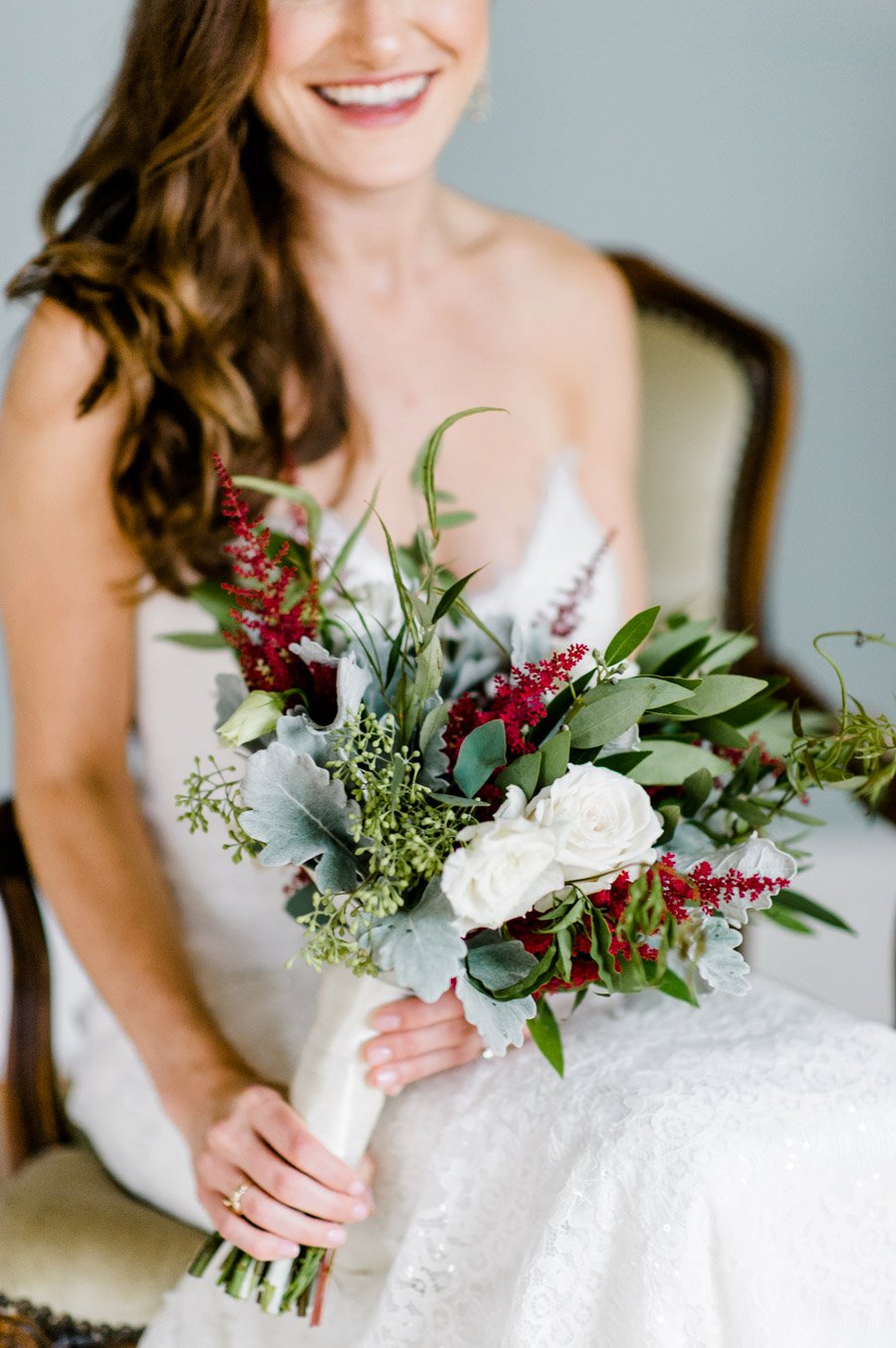 Berry, Navy, & Green Organic North Carolina Wedding via TheELD.com