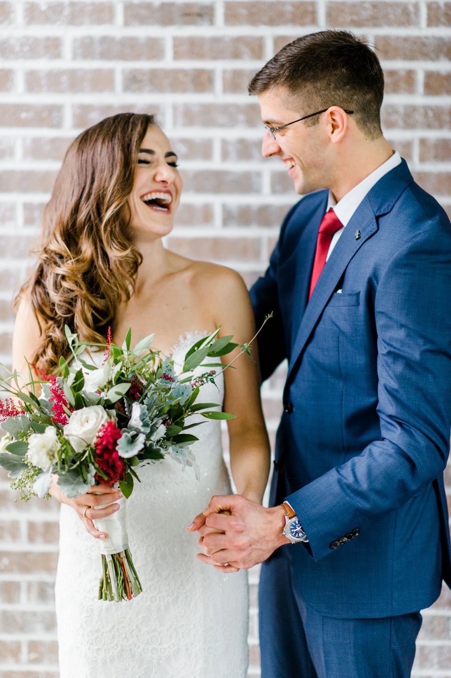 Berry, Navy, & Green Organic North Carolina Wedding via TheELD.com