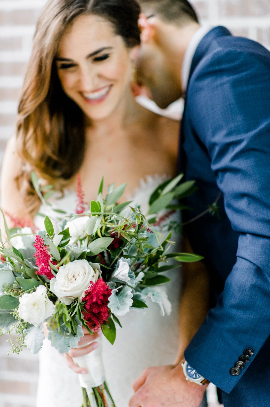 Berry, Navy, & Green Organic North Carolina Wedding via TheELD.com