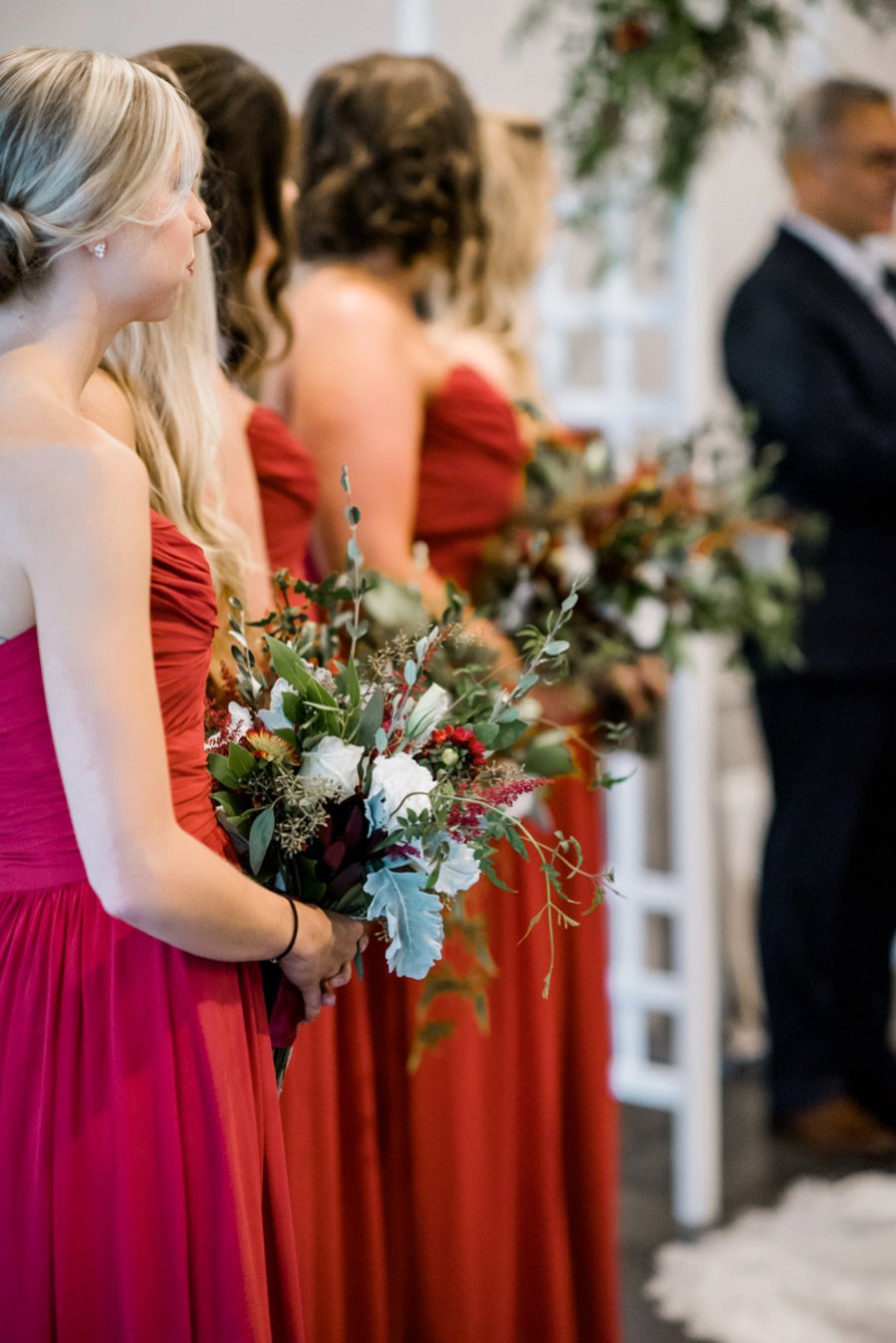 Berry, Navy, & Green Organic North Carolina Wedding via TheELD.com