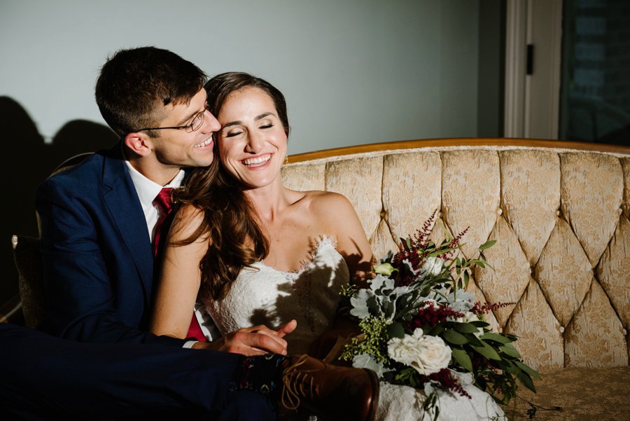 Berry, Navy, & Green Organic North Carolina Wedding via TheELD.com