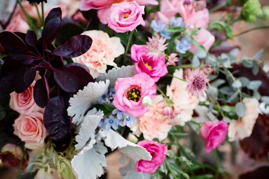 Bold Berry toned Vintage Inspired Wedding Ideas via TheELD.com