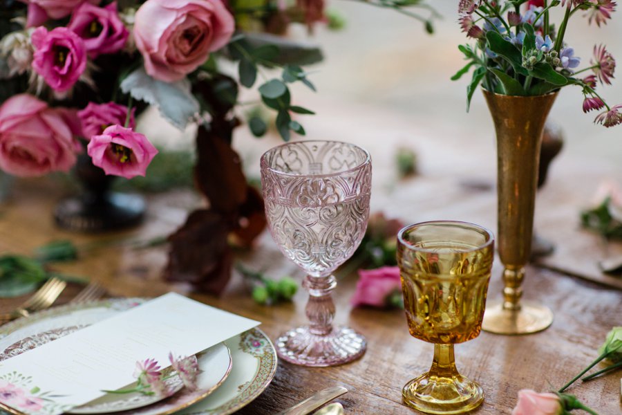 Bold Berry toned Vintage Inspired Wedding Ideas via TheELD.com