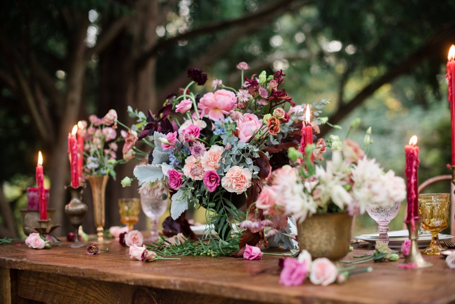 Bold Berry toned Vintage Inspired Wedding Ideas via TheELD.com