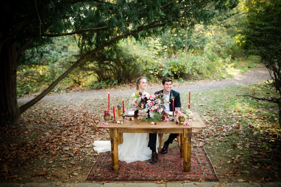 Bold Berry toned Vintage Inspired Wedding Ideas via TheELD.com