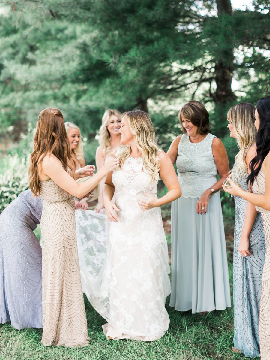 A Relaxed Bohemian Blush & Blue Maryland Wedding via TheELD.com