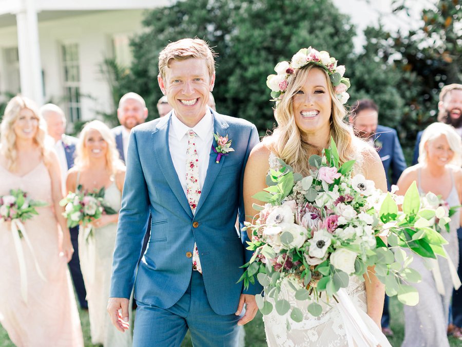 A Relaxed Bohemian Blush & Blue Maryland Wedding via TheELD.com