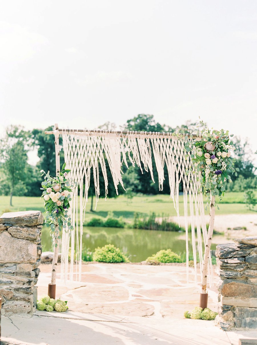 A Relaxed Bohemian Blush & Blue Maryland Wedding via TheELD.com