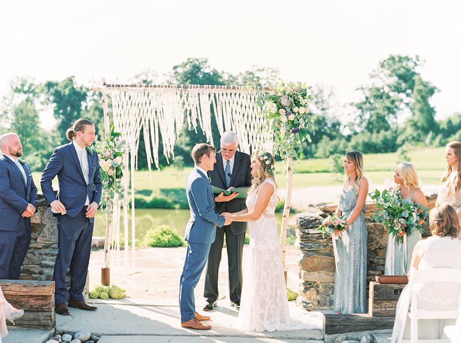 A Relaxed Bohemian Blush & Blue Maryland Wedding via TheELD.com