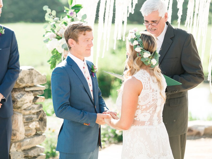 A Relaxed Bohemian Blush & Blue Maryland Wedding via TheELD.com