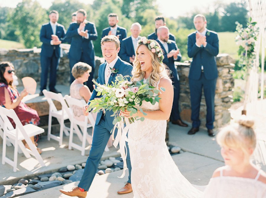 A Relaxed Bohemian Blush & Blue Maryland Wedding via TheELD.com