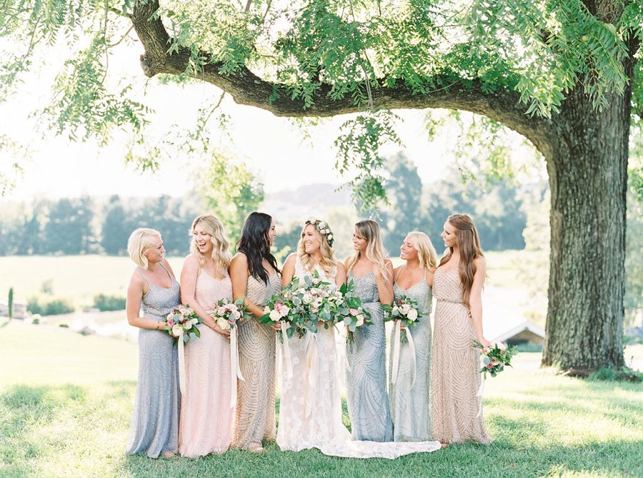 A Relaxed Bohemian Blush & Blue Maryland Wedding via TheELD.com