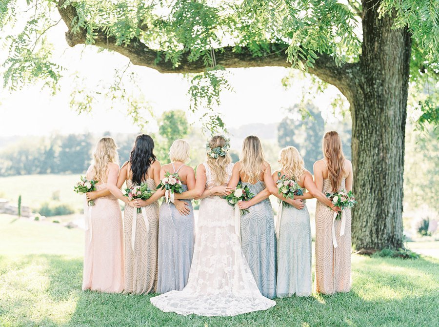 A Relaxed Bohemian Blush & Blue Maryland Wedding via TheELD.com