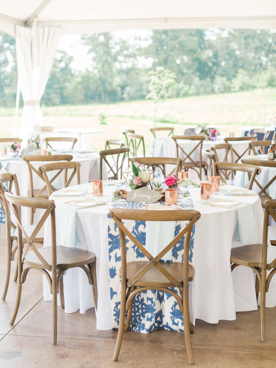 A Relaxed Bohemian Blush & Blue Maryland Wedding via TheELD.com