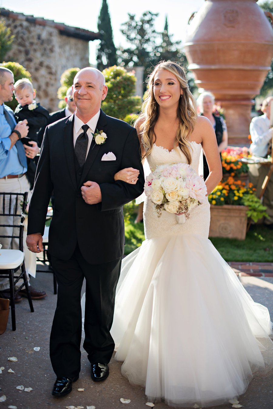 An Elegant White & Blush Rustic Florida Wedding via TheELD.com