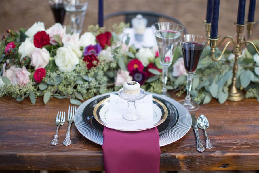 Elegant Navy & Red Woodland Wedding Ideas via TheELD.com