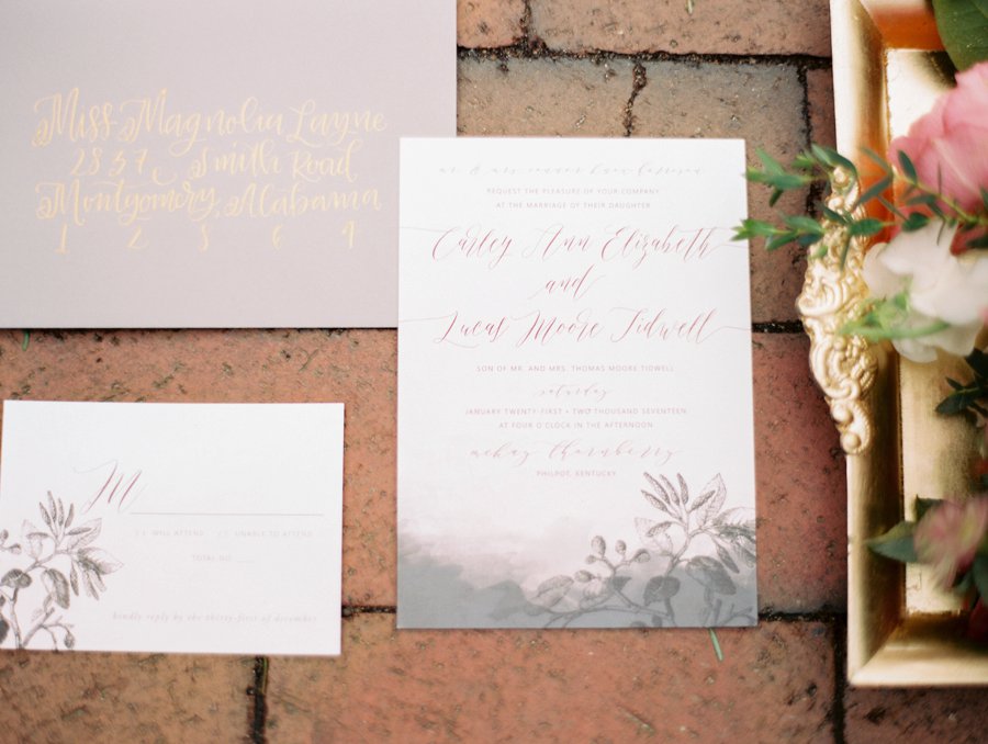 Organic Blush & Cranberry Private Estate Wedding Ideas via TheELD.com