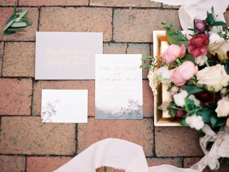 Organic Blush & Cranberry Private Estate Wedding Ideas via TheELD.com