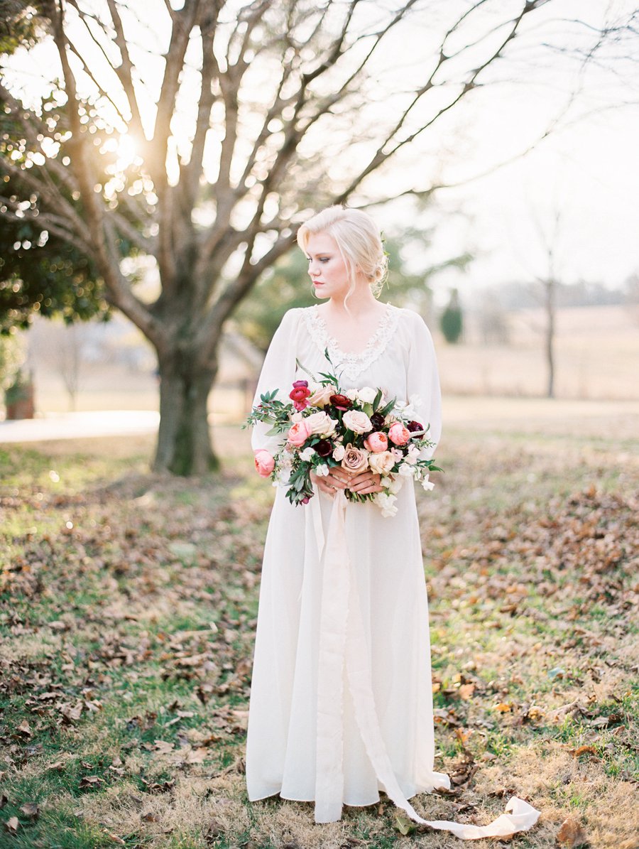 Organic Blush & Cranberry Private Estate Wedding Ideas via TheELD.com