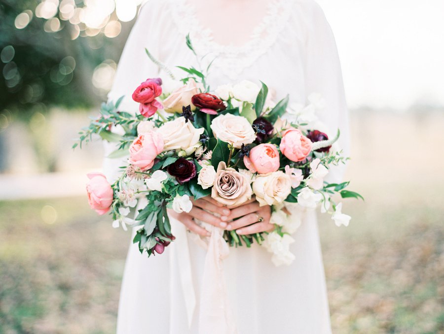 Organic Blush & Cranberry Private Estate Wedding Ideas via TheELD.com