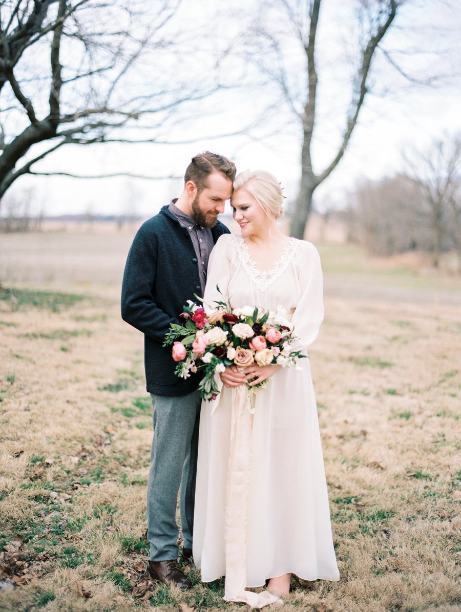 Organic Blush & Cranberry Private Estate Wedding Ideas via TheELD.com