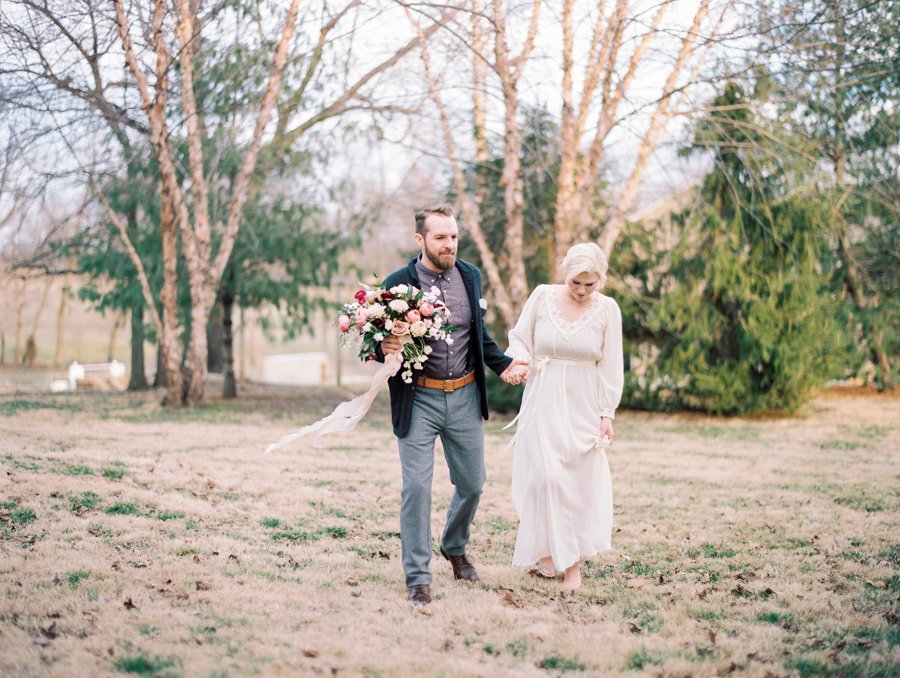 Organic Blush & Cranberry Private Estate Wedding Ideas via TheELD.com