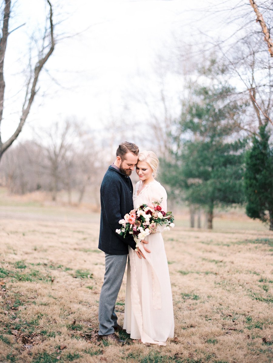 Organic Blush & Cranberry Private Estate Wedding Ideas via TheELD.com