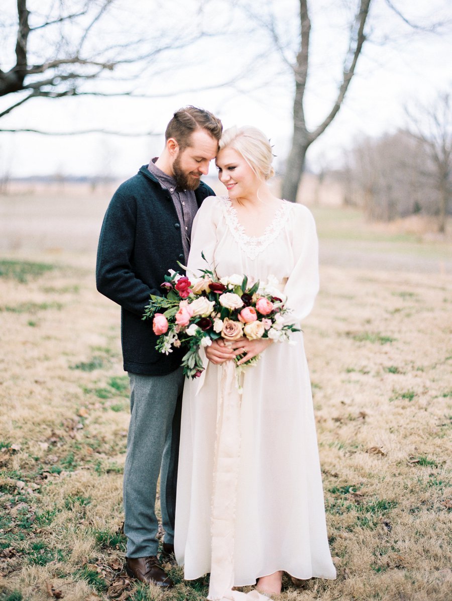 Organic Blush & Cranberry Private Estate Wedding Ideas via TheELD.com