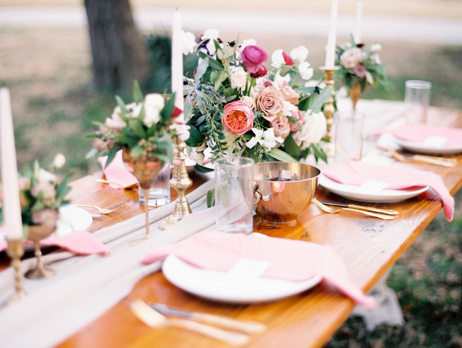 Organic Blush & Cranberry Private Estate Wedding Ideas via TheELD.com